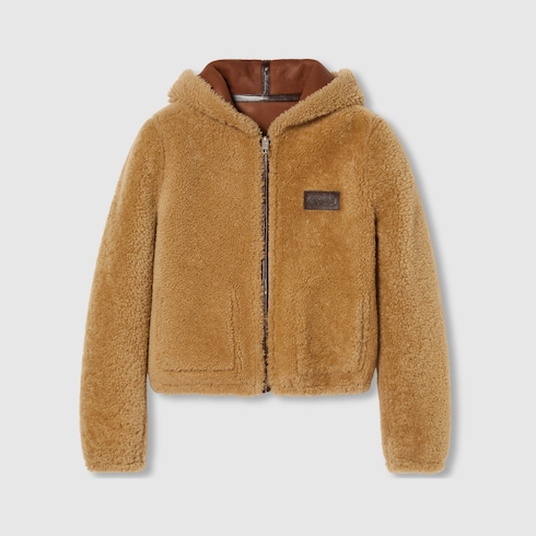 Bomber reversibile in shearling