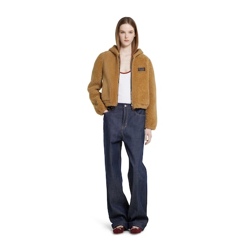 Bomber reversibile in shearling