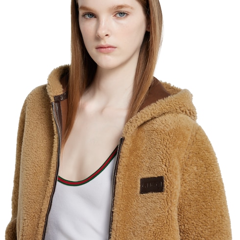 Bomber reversibile in shearling