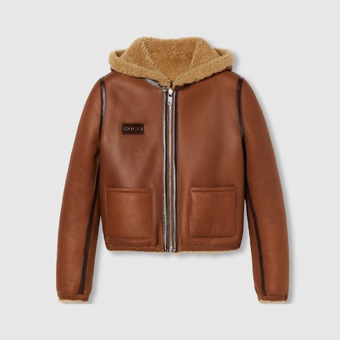 Bomber reversibile in shearling