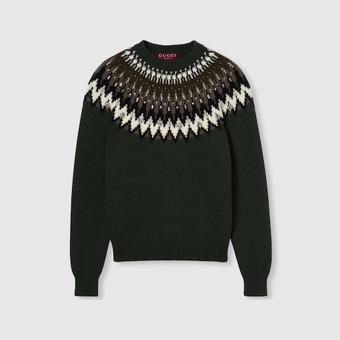 Pull en jacquard de laine norvégien