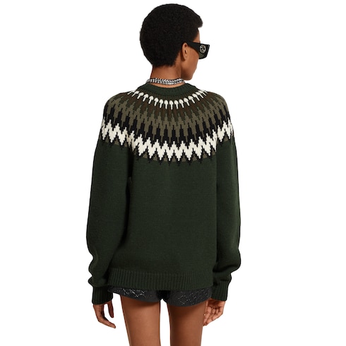 Pull en jacquard de laine norvégien