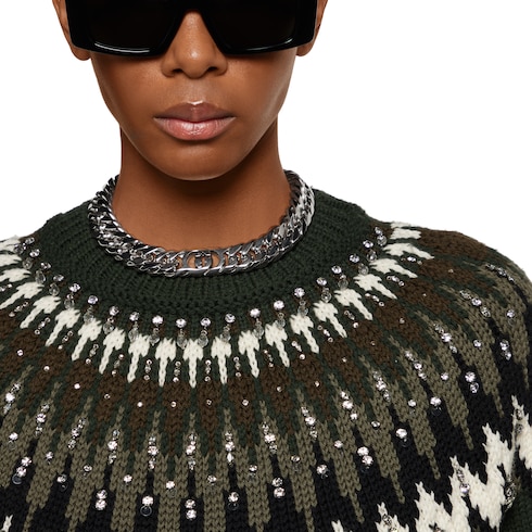 Pull en jacquard de laine norvégien