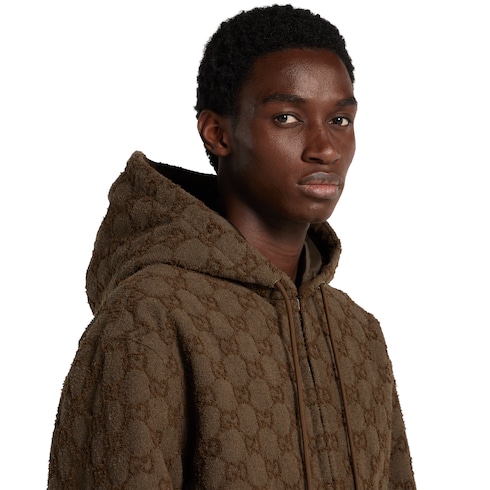 Veste zippée en bouclé GG