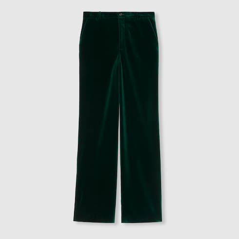 Soft stretch cotton velvet trousers