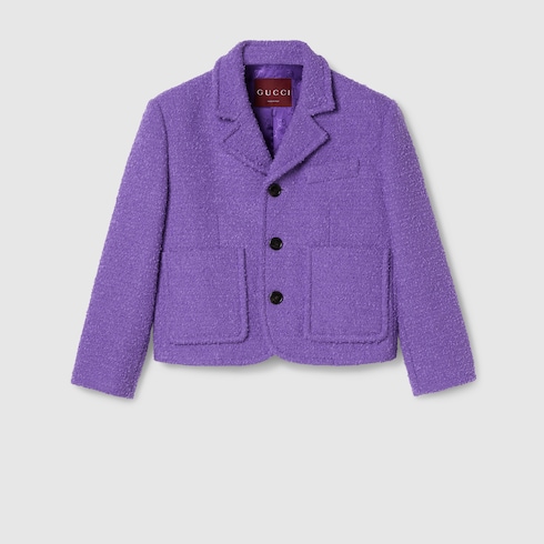 Chaqueta de rizo de algodón y lana