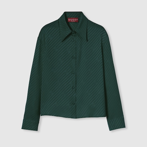 Interlocking GG silk jacquard shirt