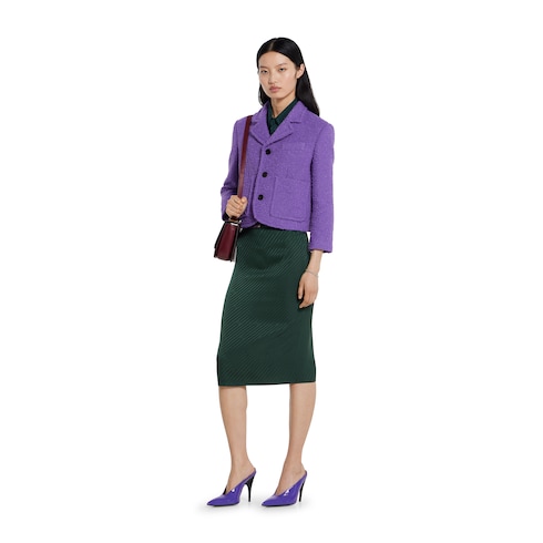 Camisa de jacquard de seda con GG entrelazada
