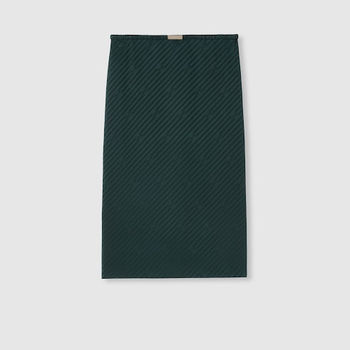 Gonna in seta jacquard con Incrocio GG