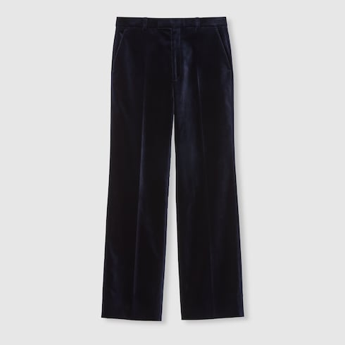 Stretch cotton velvet trousers