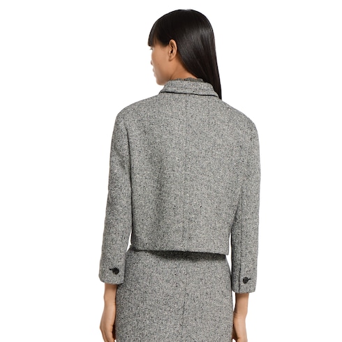 Chaqueta de mouliné doble de algodón y lana