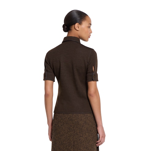Wool cotton jersey shirt