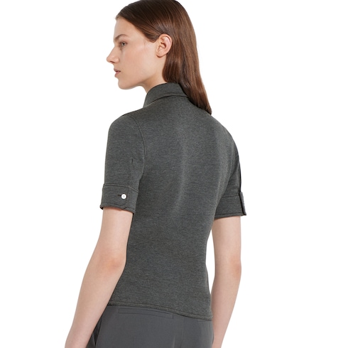 Wool cotton jersey shirt
