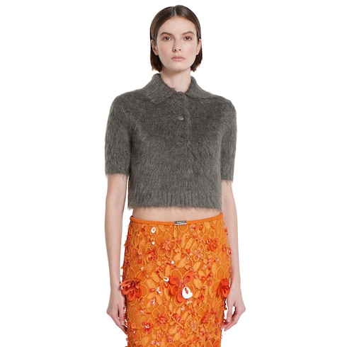 Brushed extra fine mohair top
