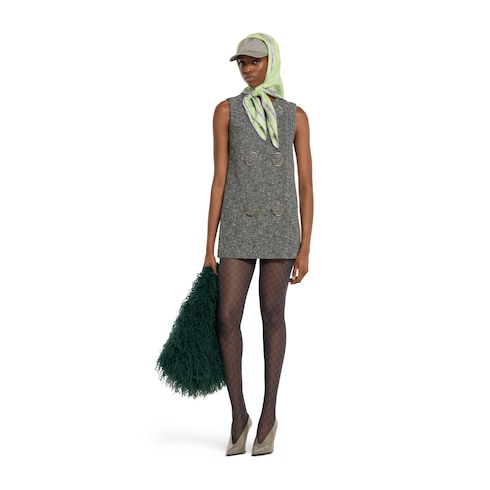 Seeded wool dress