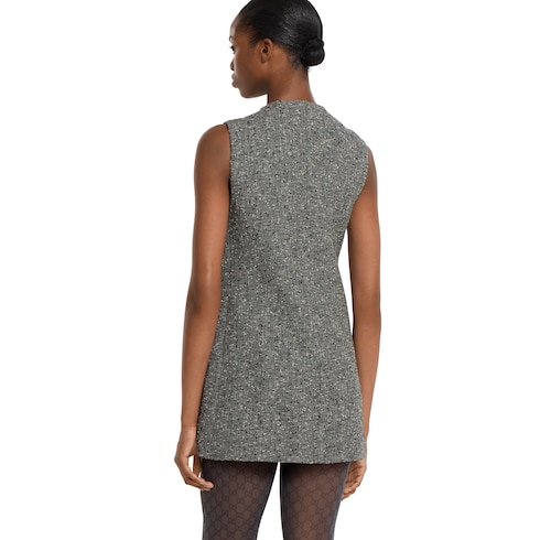 Seeded wool dress