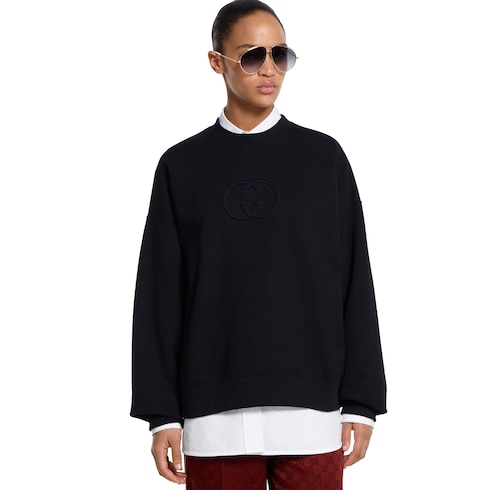 Brushed cotton jersey sweatshirt
