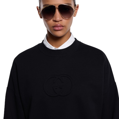 Brushed cotton jersey sweatshirt