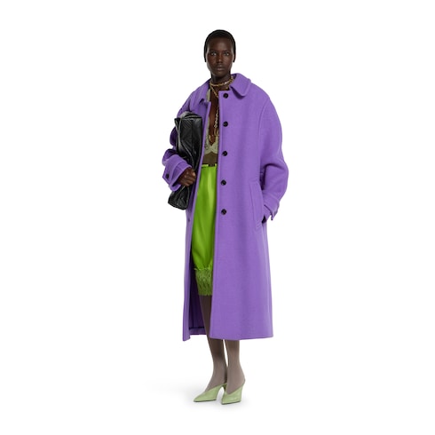 Cappotto in lana cashmere compatta