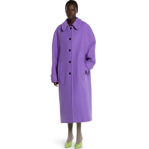 Manteau compact en laine et cachemire