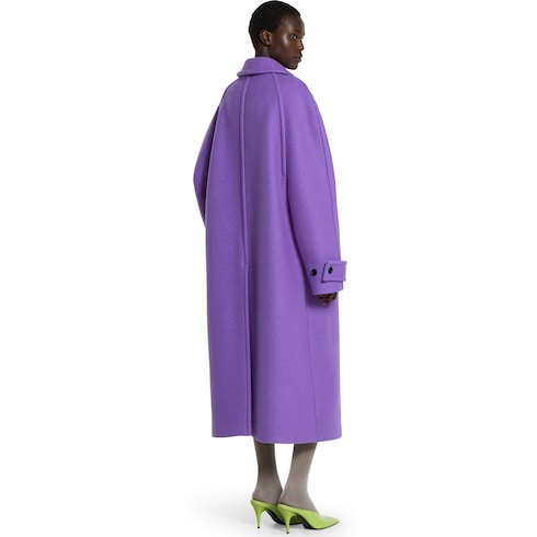 Manteau compact en laine et cachemire