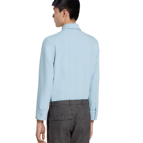 Hemd aus Polyester-Twill mit Horsebit-Detail