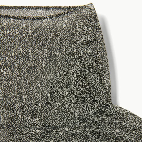 Top in georgette di seta trasparente 