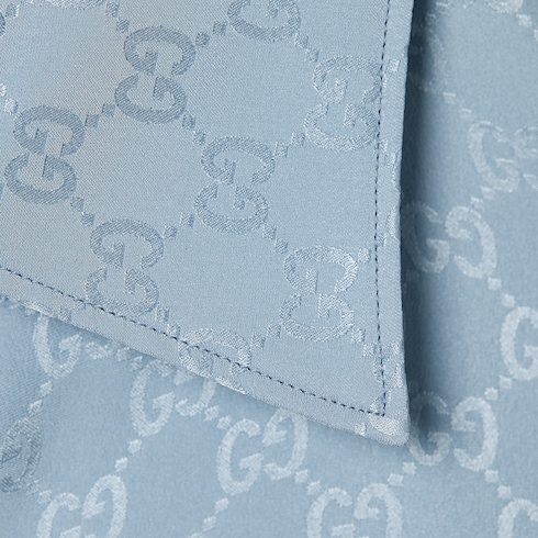 Camicia in seta GG jacquard