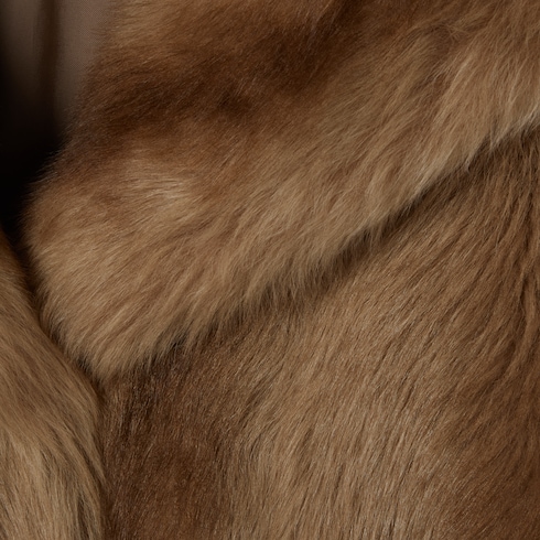 Caban en shearling doux à effet dégradé