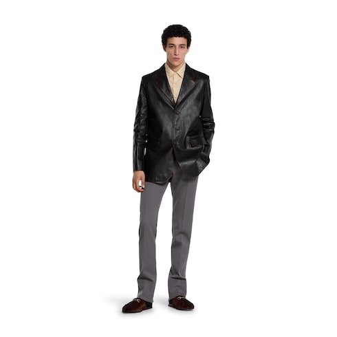 Jacke aus weichem Leder in Used-Optik