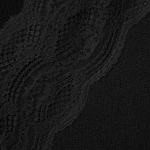 Wool and cashmere jumper with lace