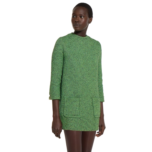 Robe en laine et coton moulinés