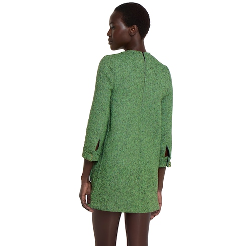 Cotton wool mouliné dress