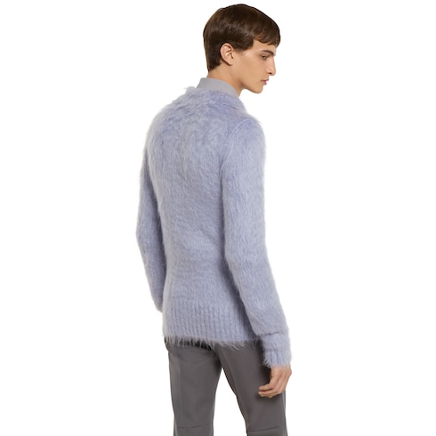 Cardigan aus gebürsteter Wolle und Mohair