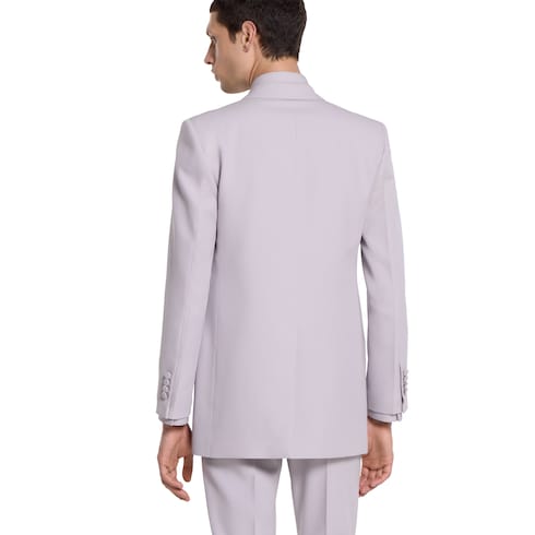 Veste à double boutonnage en gabardine de laine