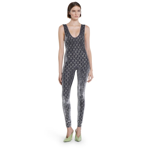 Jumpsuit mit GG Kristall-Stickerei