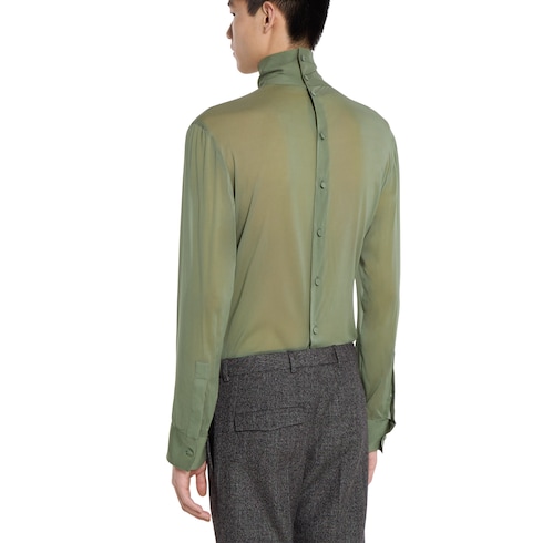 Camicia in chiffon di seta stretch