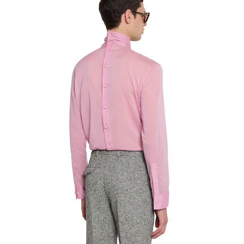 Camicia in chiffon di seta stretch