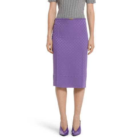 Jupe en jacquard de soie GG