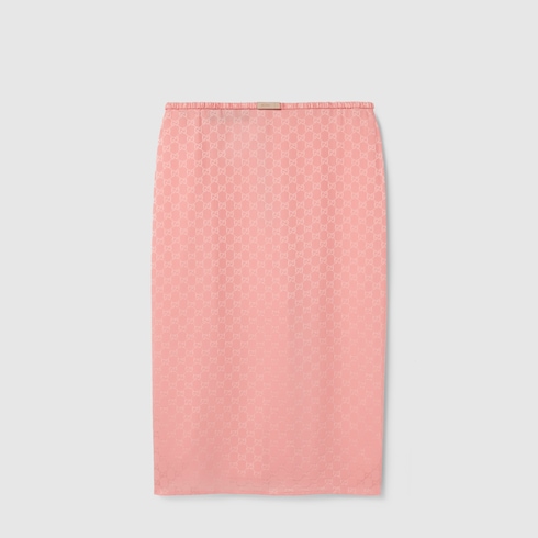 Jupe en jacquard de soie GG