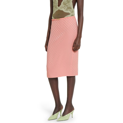 Jupe en jacquard de soie GG