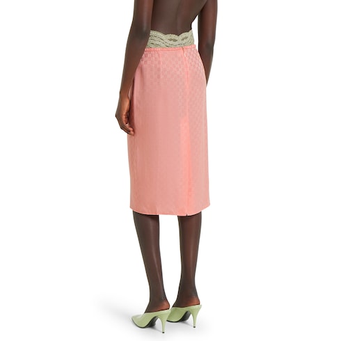 Jupe en jacquard de soie GG