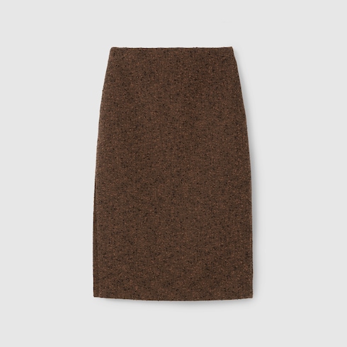 Seeded wool skirt