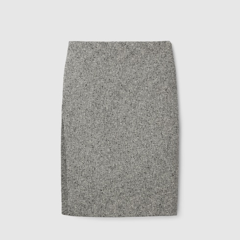 Cotton-wool mouliné skirt
