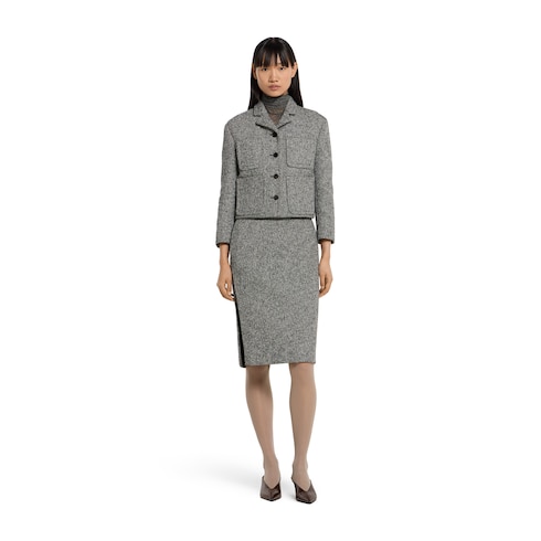 Cotton-wool mouliné skirt