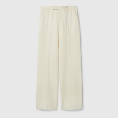 Silk twill trousers
