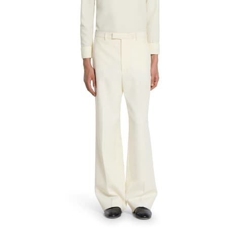 Pantalones de sarga de seda