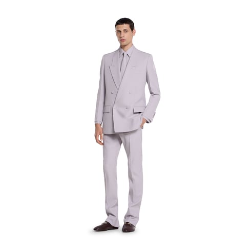 Dry wool gabardine trousers