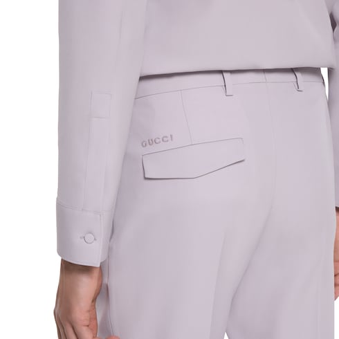 Dry wool gabardine trousers