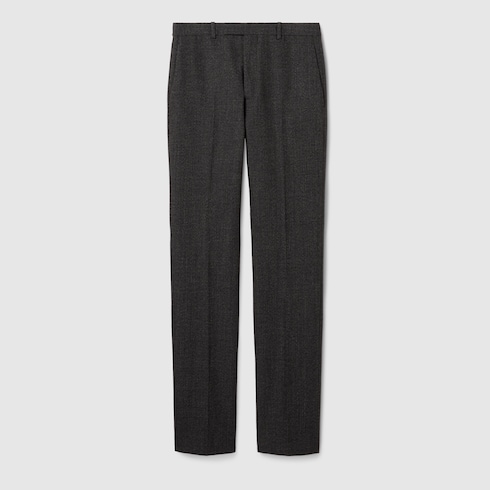 Wool mouliné trousers